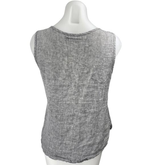 Flax Womens Gray 100% Linen Sleeveless Scoop Neck Cami Camisole Tank Top Size XS - Picture 2 of 4